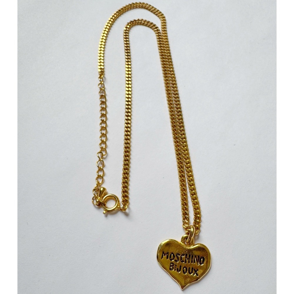 Moschino Bijoux Heart Necklace Pendant Gold